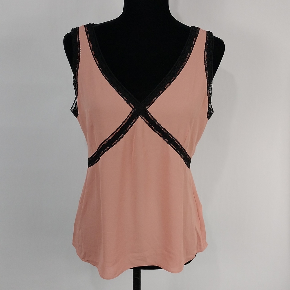 J. Crew V-Neck Camisole With Lace Inserts